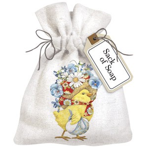 Chick Flower Bonnet Sack Of Soap