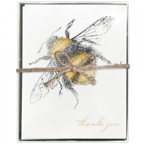 Fuzzy Bee Boxed Greeting Card S/8