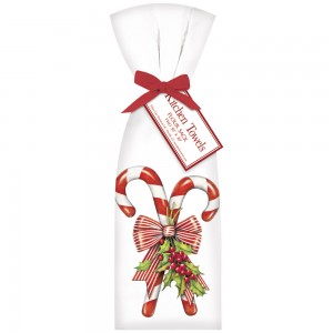 Candy Canes With Holly Towel Set