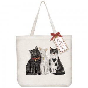 Three Love Cats Tote Bag