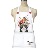Winter Cat And Birds Apron