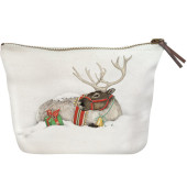 Resting Reindeer Canvas Pouch