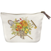 Fall Harvest Basket Canvas Pouch