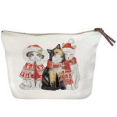 Winter Cuddly Cats Canvas Pouch