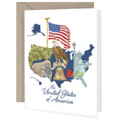 USA Symbols Greeting Card