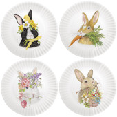 Rabbits Melamine Plates Set of 4