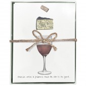 Wine And Cheese Boxed Greeting Card S/8