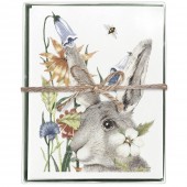 Rabbit Flowers Boxed Greeting Card S/8