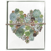 Succulent Heart Boxed Greeting Card S/8