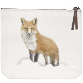 Red Fox Canvas Pouch