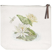 Lillypad Frog Canvas Pouch