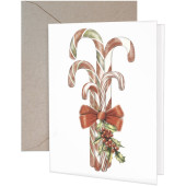 Candy Cane Bunch Greeting Card-Blank