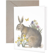 Rabbit Daffodils Greeting Card