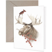 Cardinal Moose Greeting Card
