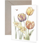 Tulip Ladybug Greeting Card