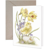 Daffodil Chick Greeting Card