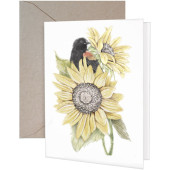 Sunflower Blackbird MS Greeting Card