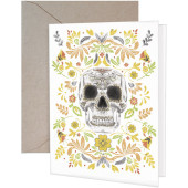 Flower Skull MS Greeting Card