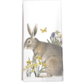 Rabbit Daffodils Towel