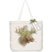 Moose Owl Tote Bag