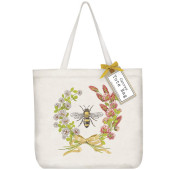 Bee Clover Wreath Tote Bag