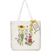 Bee Flowers Tote Bag