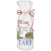 Lake Cabin Wine Bag