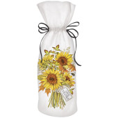 Sunflower Bouquet Wine Bag