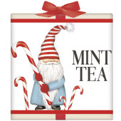 Gnome Candy Cane Tea Box- Mint