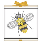 Bee Embroidery Tea Box- Lemon